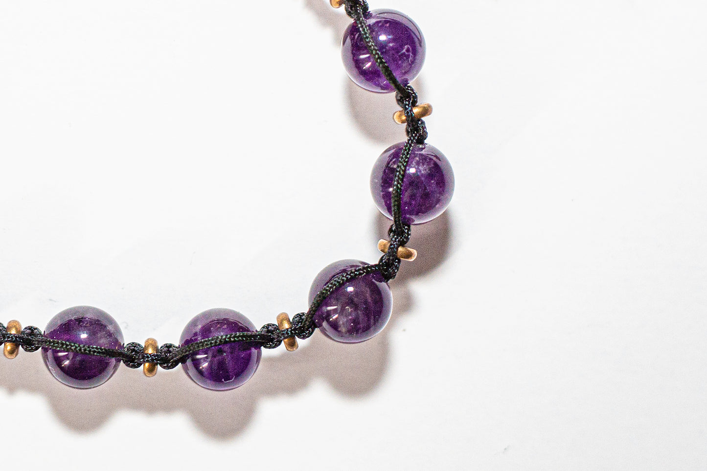 ADJUSTABLE STONE BRACELET- AMETHYST
