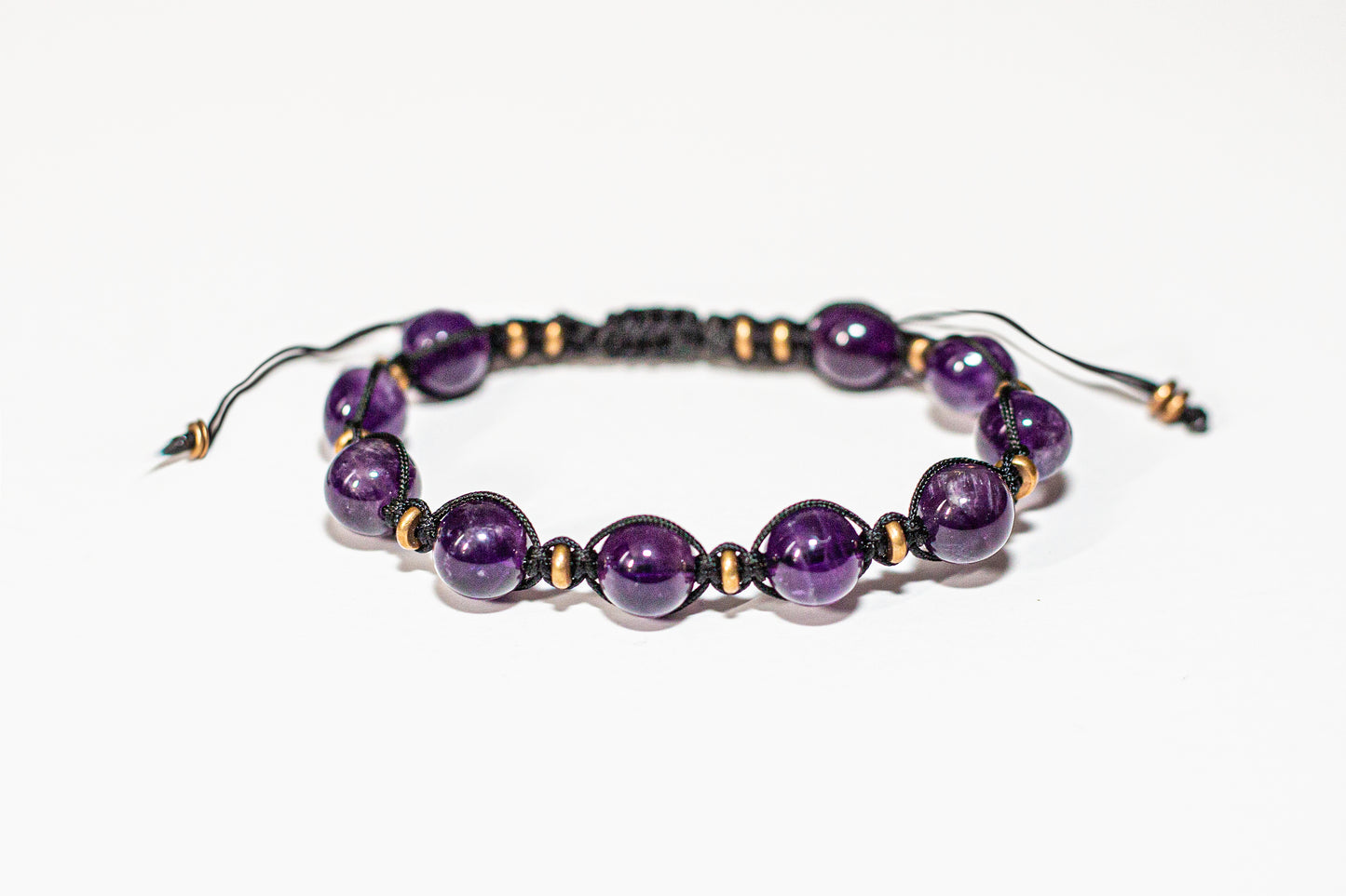 ADJUSTABLE STONE BRACELET- AMETHYST