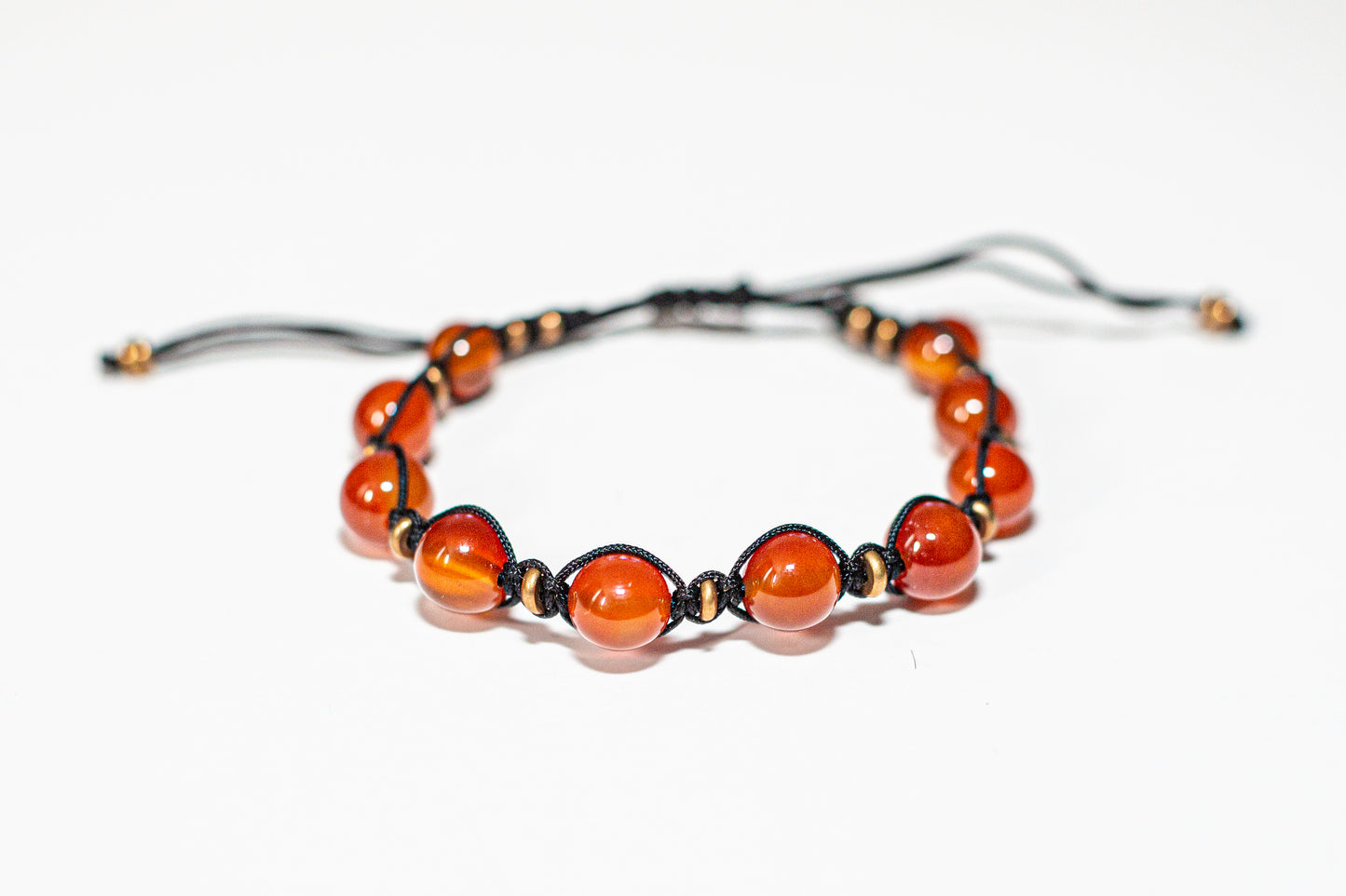 ADJUSTABLE STONE BRACELET - CARNELIAN