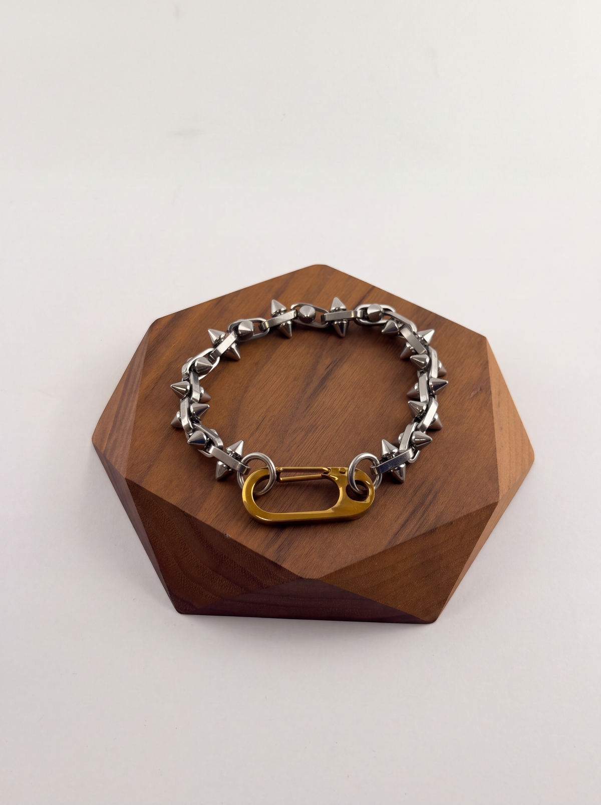 Silver Spike Studded Bracelet